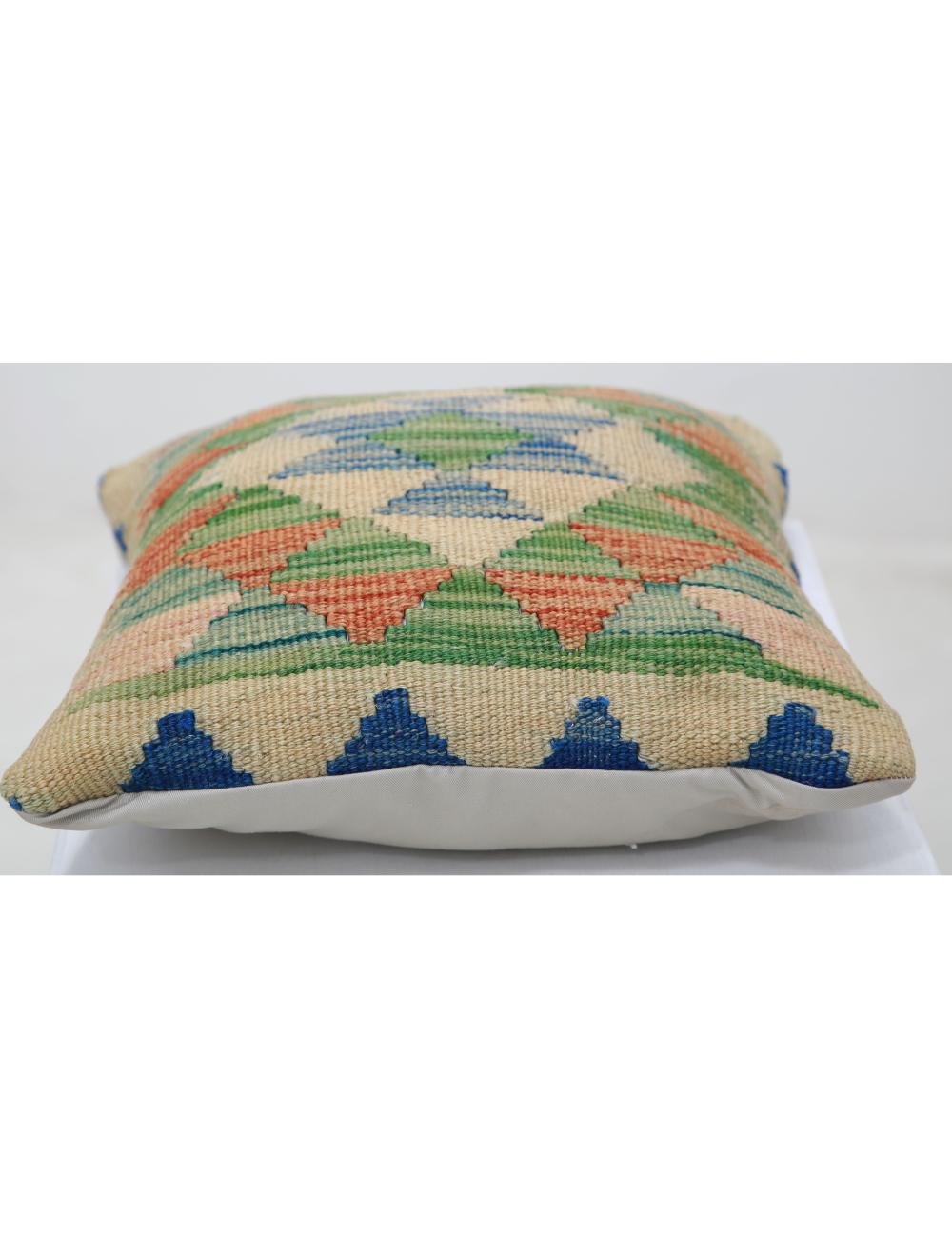 Pillows 1' 5" X 1' 5" Hand-Woven Wool Pillow 1' 5" X 1' 5" (43 X 43) / Multi / Multi