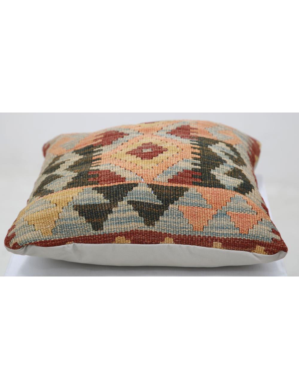 Pillows 1' 5" X 1' 5" Hand-Woven Wool Pillow 1' 5" X 1' 5" (43 X 43) / Multi / Multi