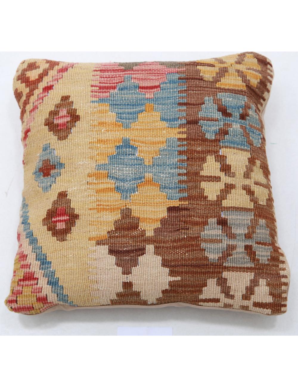 Pillows 1' 5" X 1' 5" Hand-Woven Wool Pillow 1' 5" X 1' 5" (43 X 43) / Multi / Multi