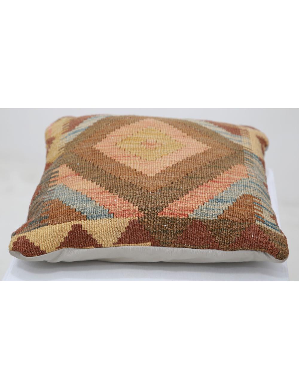 Pillows 1' 5" X 1' 5" Hand-Woven Wool Pillow 1' 5" X 1' 5" (43 X 43) / Multi / Multi