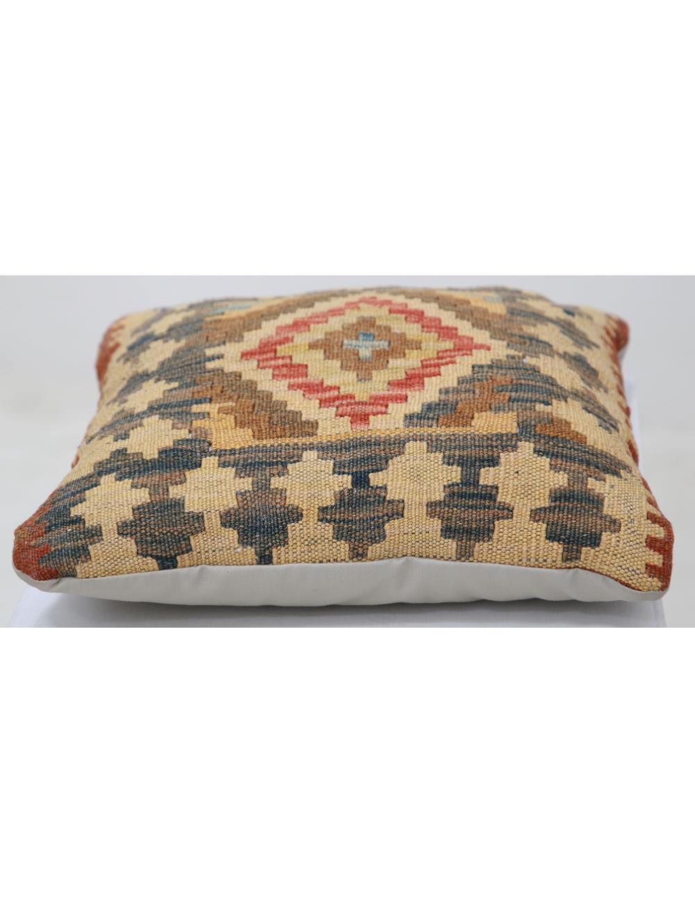 Pillows 1' 5" X 1' 5" Hand-Woven Wool Pillow 1' 5" X 1' 5" (43 X 43) / Multi / Multi