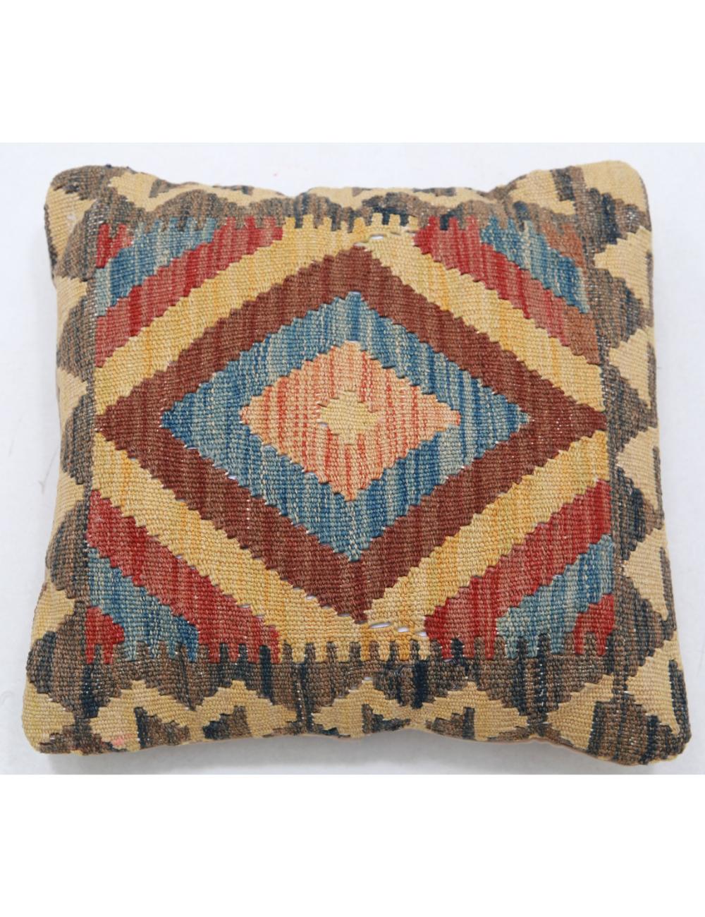 Pillows 1' 5" X 1' 5" Hand-Woven Wool Pillow 1' 5" X 1' 5" (43 X 43) / Multi / Multi