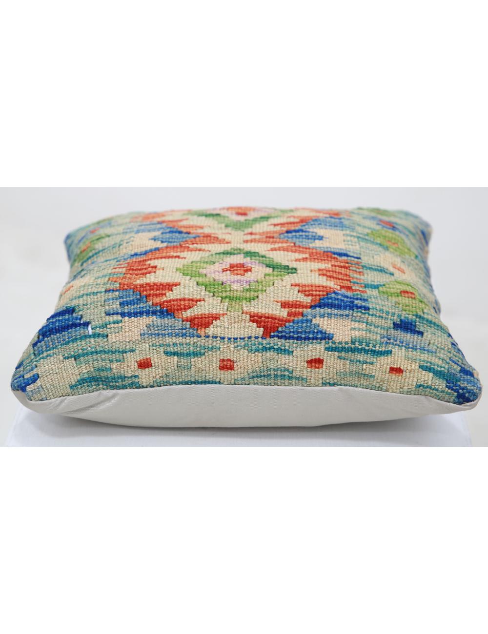 Pillows 1' 5" X 1' 5" Hand-Woven Wool Pillow 1' 5" X 1' 5" (43 X 43) / Multi / Multi