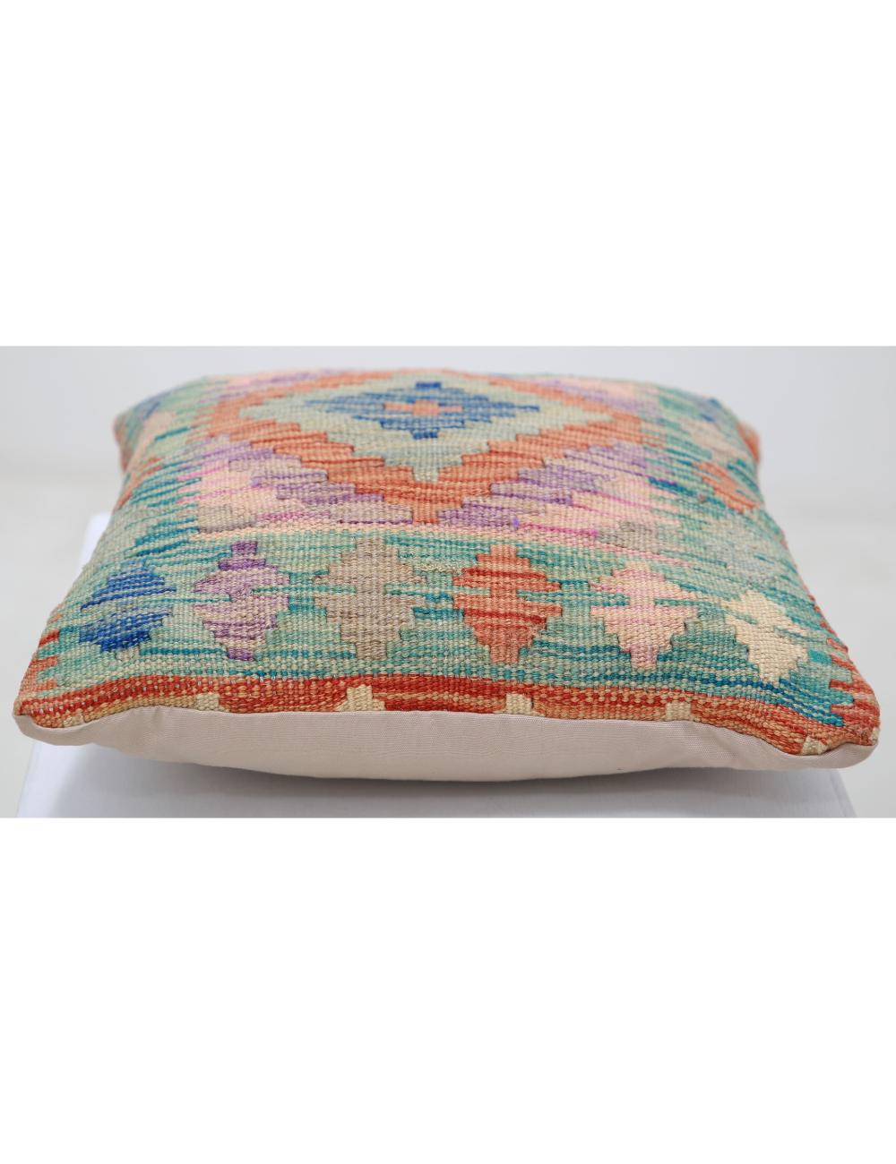 Pillows 1' 5" X 1' 5" Hand-Woven Wool Pillow 1' 5" X 1' 5" (43 X 43) / Multi / Multi