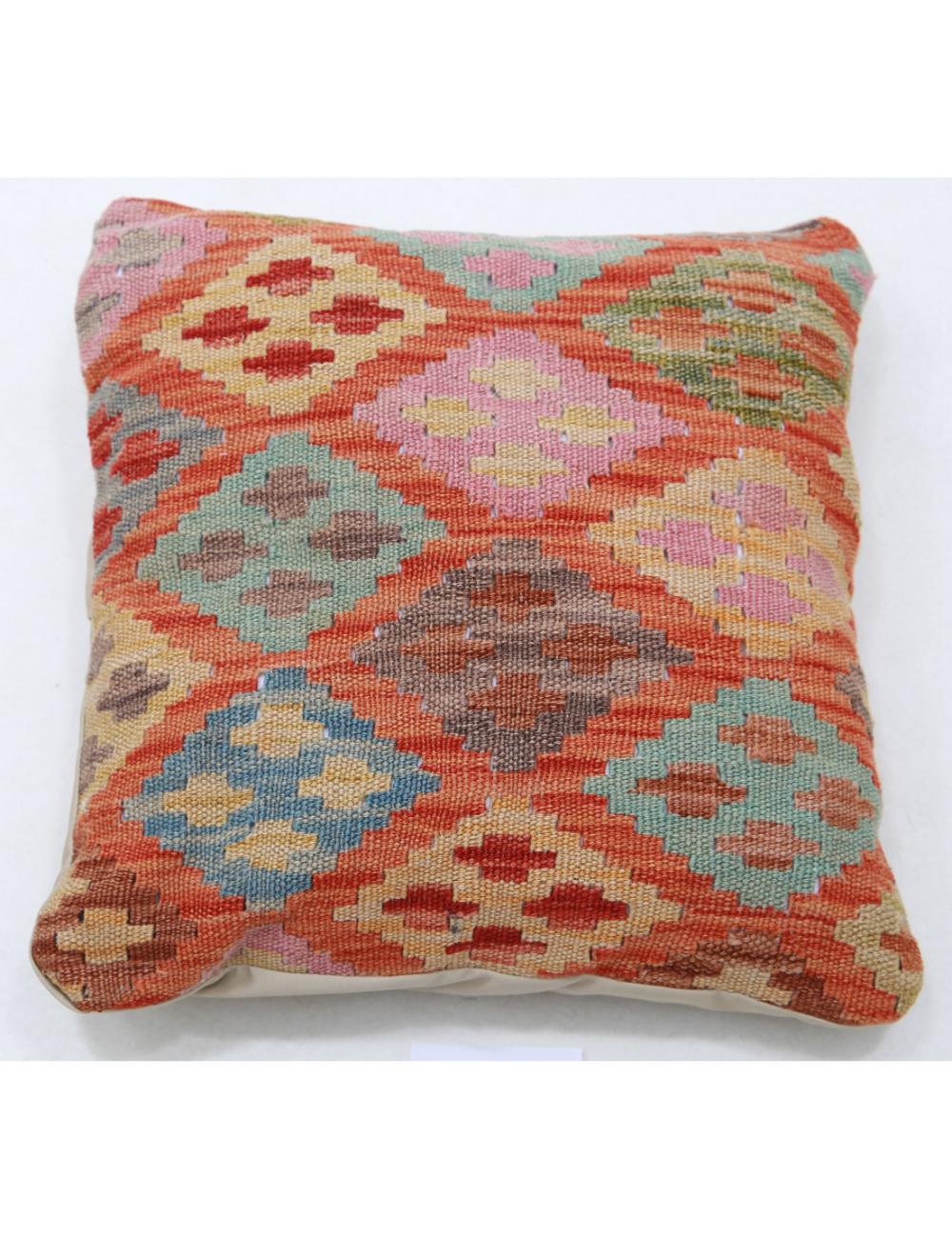 Pillows 1' 5" X 1' 5" Hand-Woven Wool Pillow 1' 5" X 1' 5" (43 X 43) / Multi / Multi