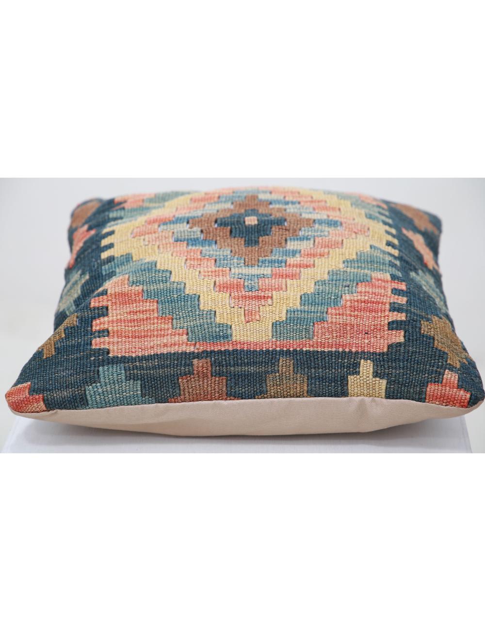 Pillows 1' 5" X 1' 5" Hand-Woven Wool Pillow 1' 5" X 1' 5" (43 X 43) / Multi / Multi