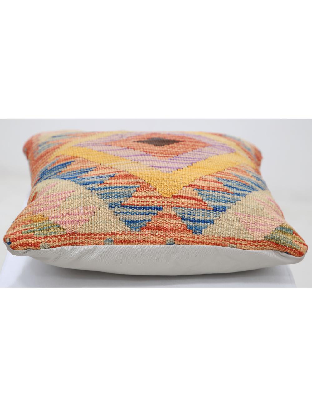 Pillows 1' 5" X 1' 5" Hand-Woven Wool Pillow 1' 5" X 1' 5" (43 X 43) / Multi / Multi