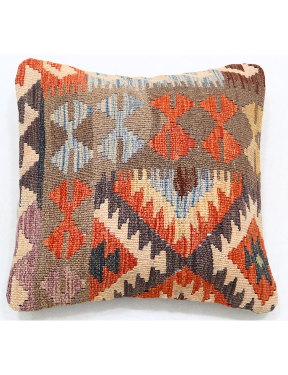 Pillows 1' 5" X 1' 5" Hand-Woven Wool Pillow 1' 5" X 1' 5" (43 X 43) / Multi / Multi