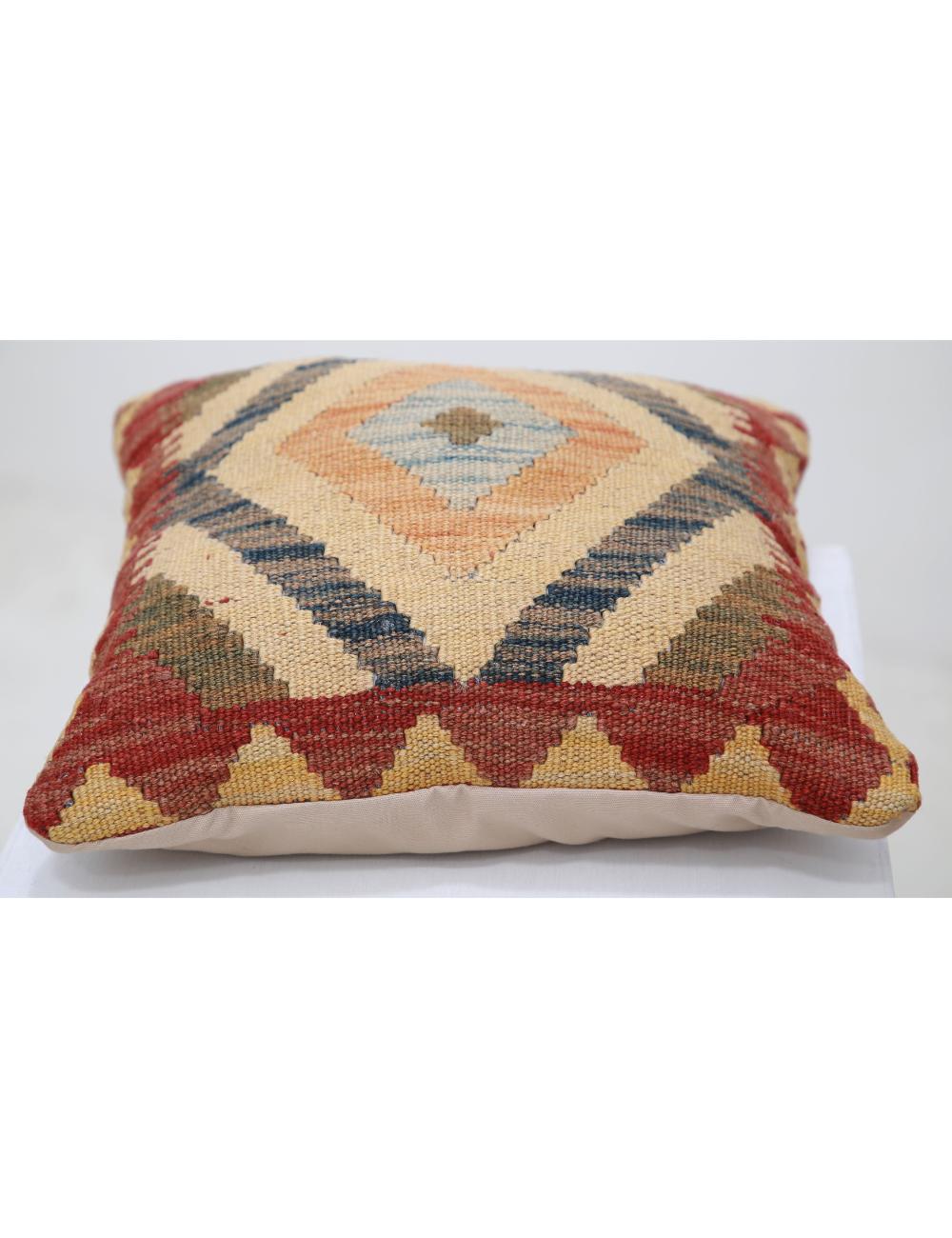 Pillows 1' 5" X 1' 5" Hand-Woven Wool Pillow 1' 5" X 1' 5" (43 X 43) / Multi / Multi