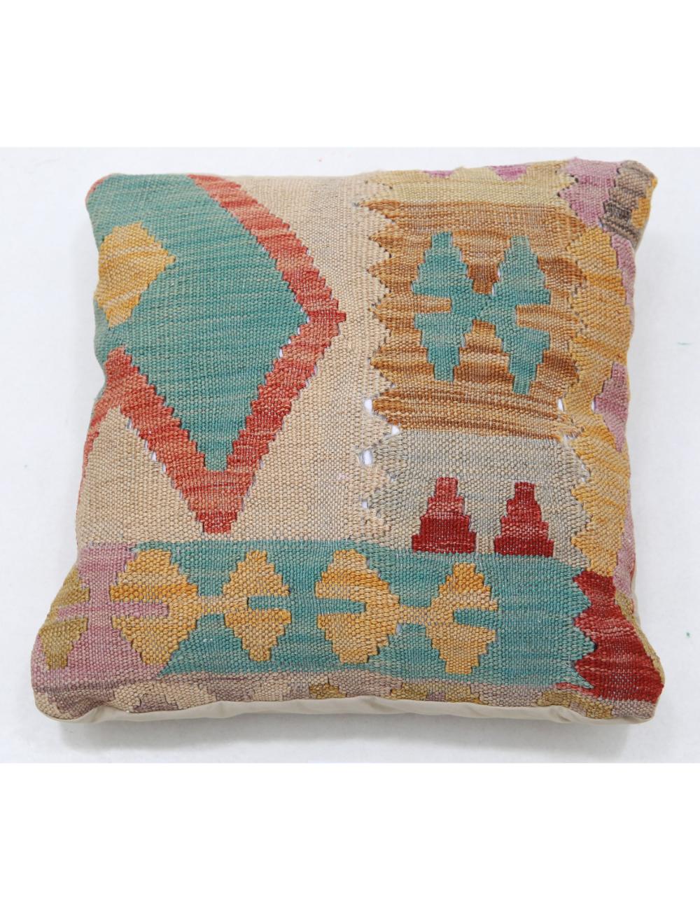 Pillows 1' 5" X 1' 5" Hand-Woven Wool Pillow 1' 5" X 1' 5" (43 X 43) / Multi / Multi