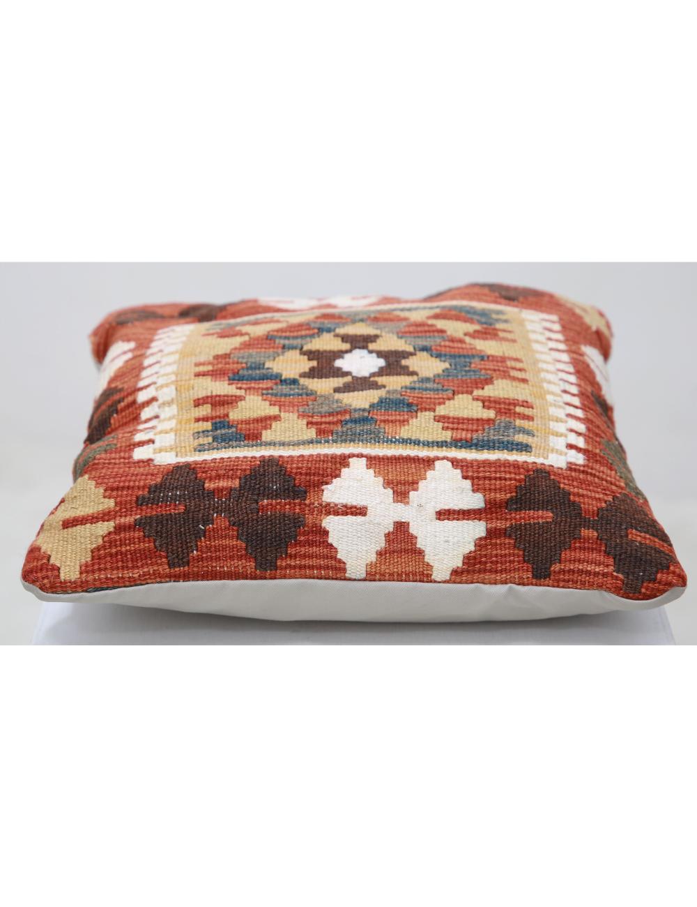 Pillows 1' 5" X 1' 5" Hand-Woven Wool Pillow 1' 5" X 1' 5" (43 X 43) / Multi / Multi