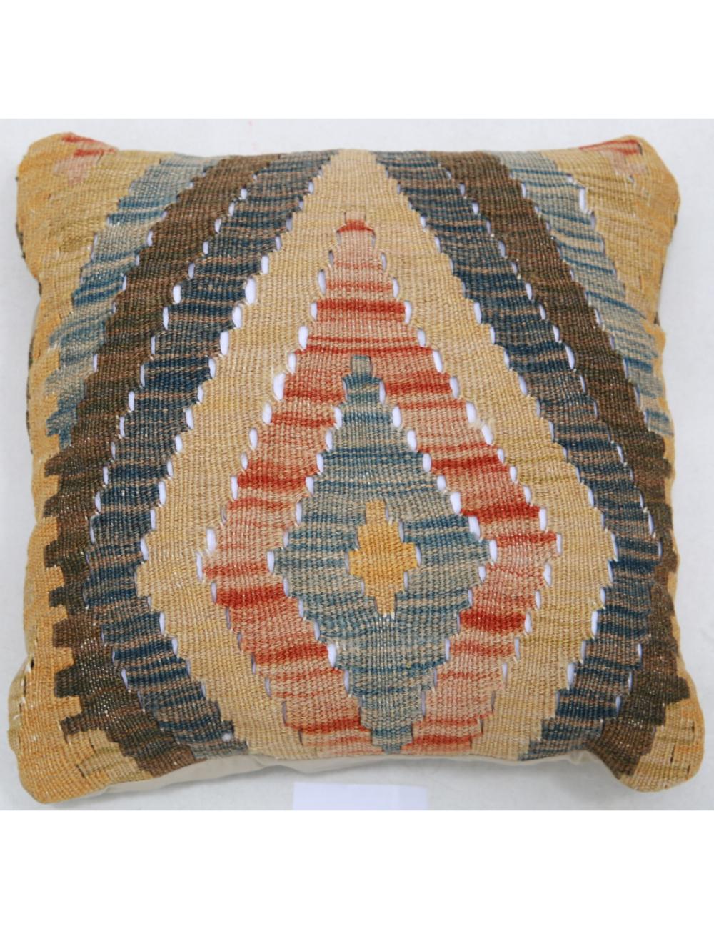 Pillows 1' 5" X 1' 5" Hand-Woven Wool Pillow 1' 5" X 1' 5" (43 X 43) / Multi / Multi