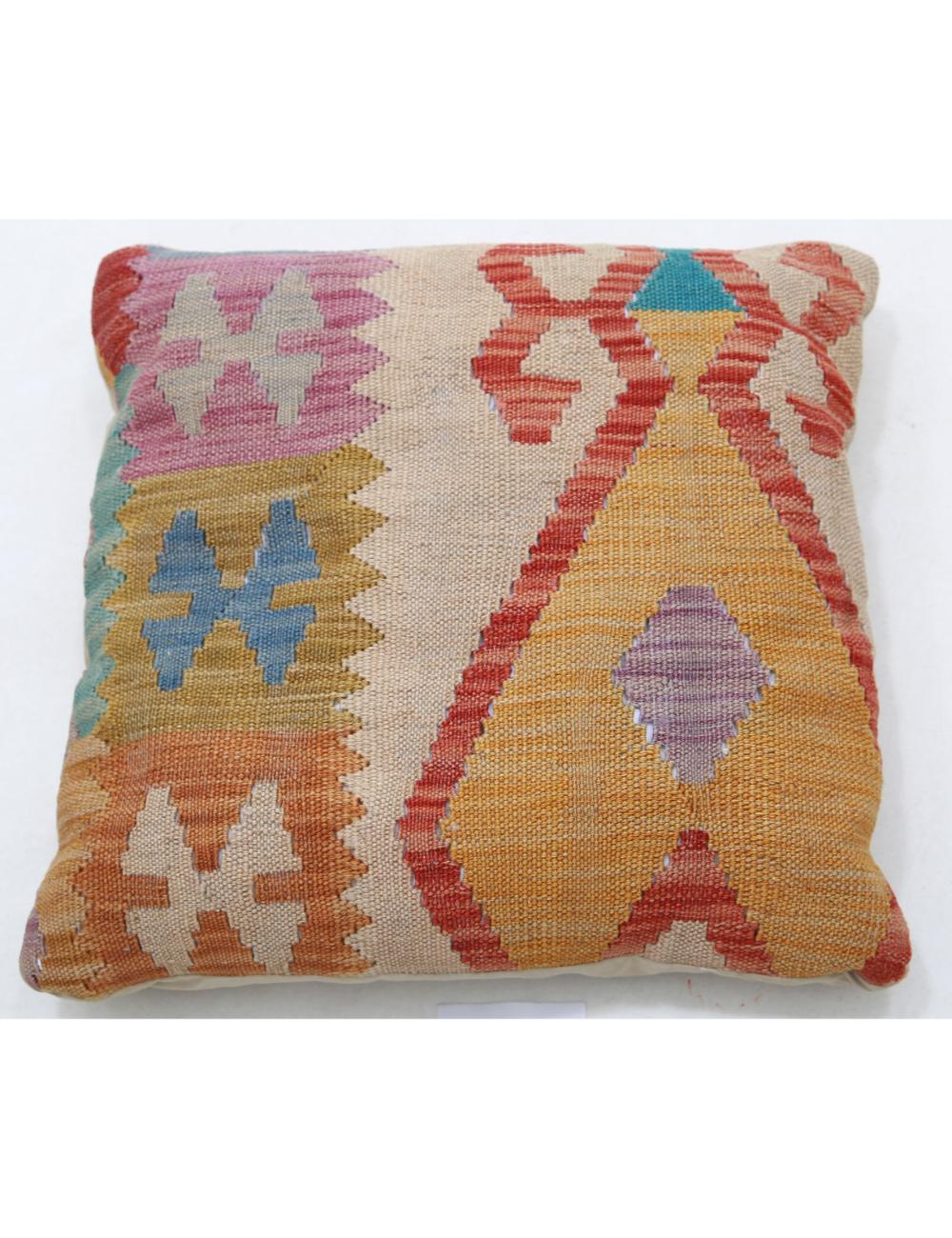 Pillows 1' 5" X 1' 5" Hand-Woven Wool Pillow 1' 5" X 1' 5" (43 X 43) / Multi / Multi