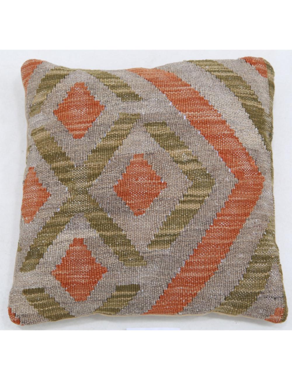 Pillows 1' 5" X 1' 5" Hand-Woven Wool Pillow 1' 5" X 1' 5" (43 X 43) / Multi / Multi