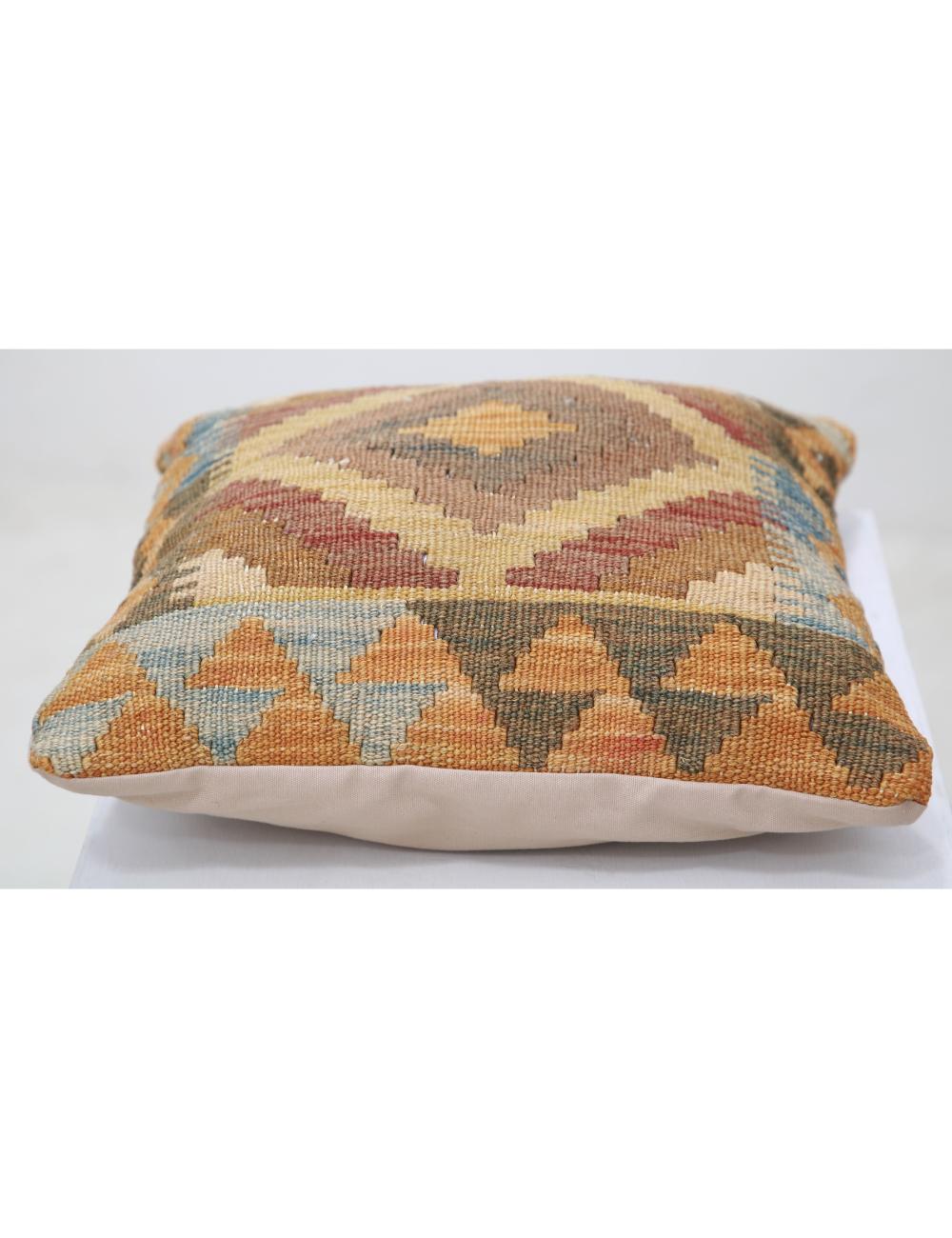 Pillows 1' 5" X 1' 5" Hand-Woven Wool Pillow 1' 5" X 1' 5" (43 X 43) / Multi / Multi