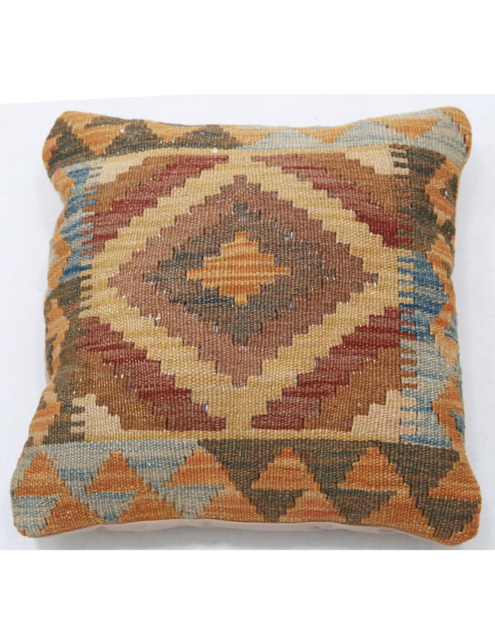 Pillows 1' 5" X 1' 5" Hand-Woven Wool Pillow 1' 5" X 1' 5" (43 X 43) / Multi / Multi