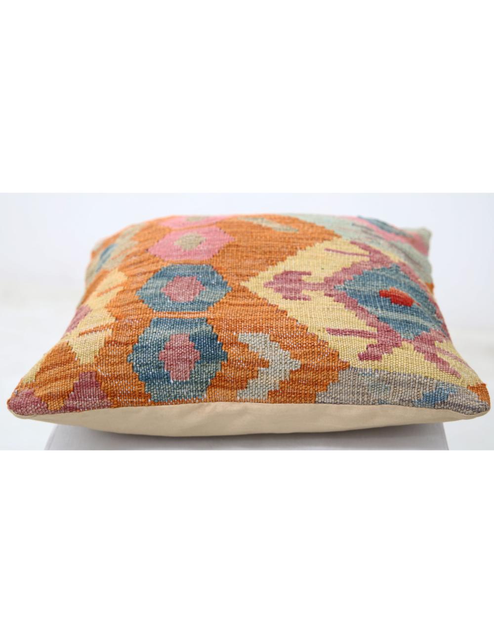 Pillows 1' 5" X 1' 5" Hand-Woven Wool Pillow 1' 5" X 1' 5" (43 X 43) / Multi / Multi