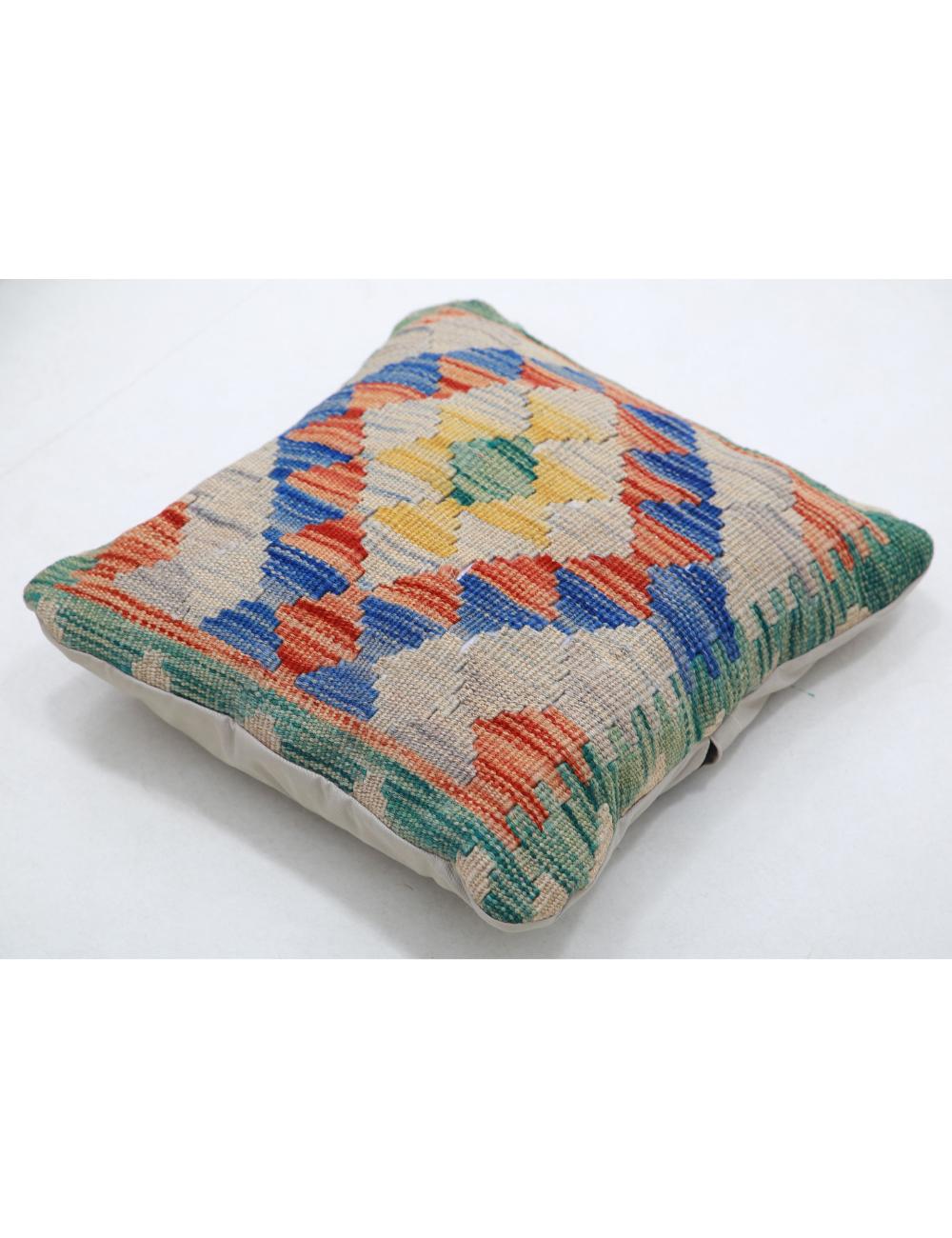 Pillows 1' 5" X 1' 5" Hand-Woven Wool Pillow 1' 5" X 1' 5" (43 X 43) / Multi / Multi