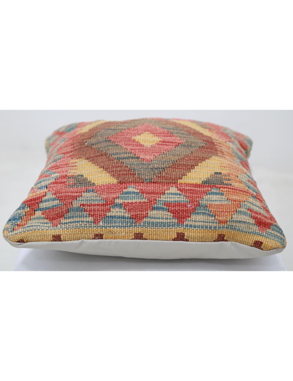 Pillows 1' 5" X 1' 5" Hand-Woven Wool Pillow 1' 5" X 1' 5" (43 X 43) / Multi / Multi