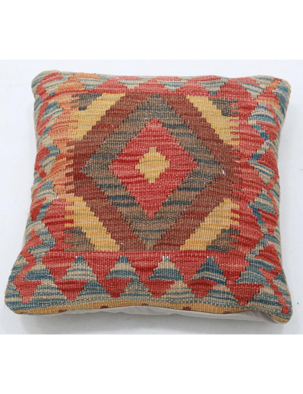 Pillows 1' 5" X 1' 5" Hand-Woven Wool Pillow 1' 5" X 1' 5" (43 X 43) / Multi / Multi