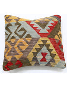 Pillows 1' 5" X 1' 5" Hand-Woven Wool Pillow 1' 5" X 1' 5" (43 X 43) / Multi / Multi