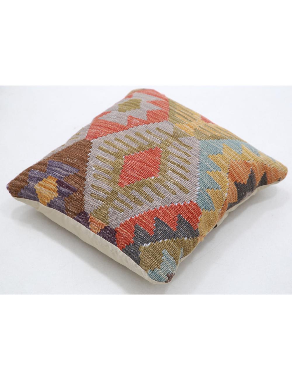 Pillows 1' 5" X 1' 5" Hand-Woven Wool Pillow 1' 5" X 1' 5" (43 X 43) / Multi / Multi