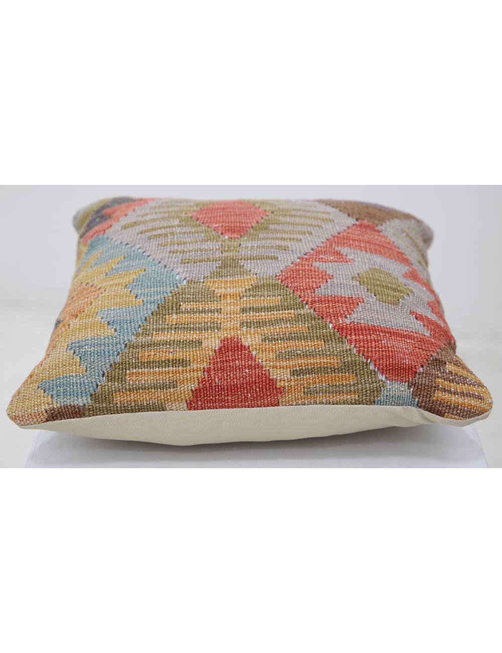 Pillows 1' 5" X 1' 5" Hand-Woven Wool Pillow 1' 5" X 1' 5" (43 X 43) / Multi / Multi