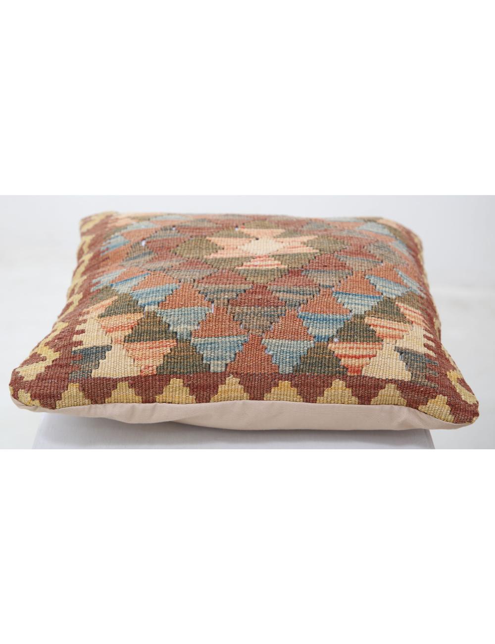 Pillows 1' 5" X 1' 5" Hand-Woven Wool Pillow 1' 5" X 1' 5" (43 X 43) / Multi / Multi