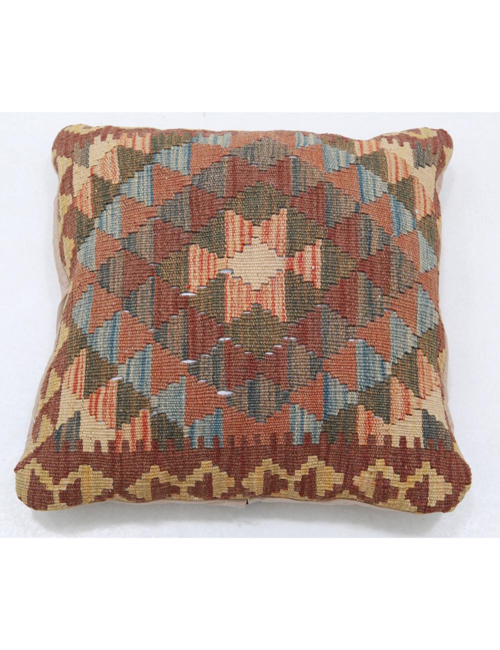 Pillows 1' 5" X 1' 5" Hand-Woven Wool Pillow 1' 5" X 1' 5" (43 X 43) / Multi / Multi