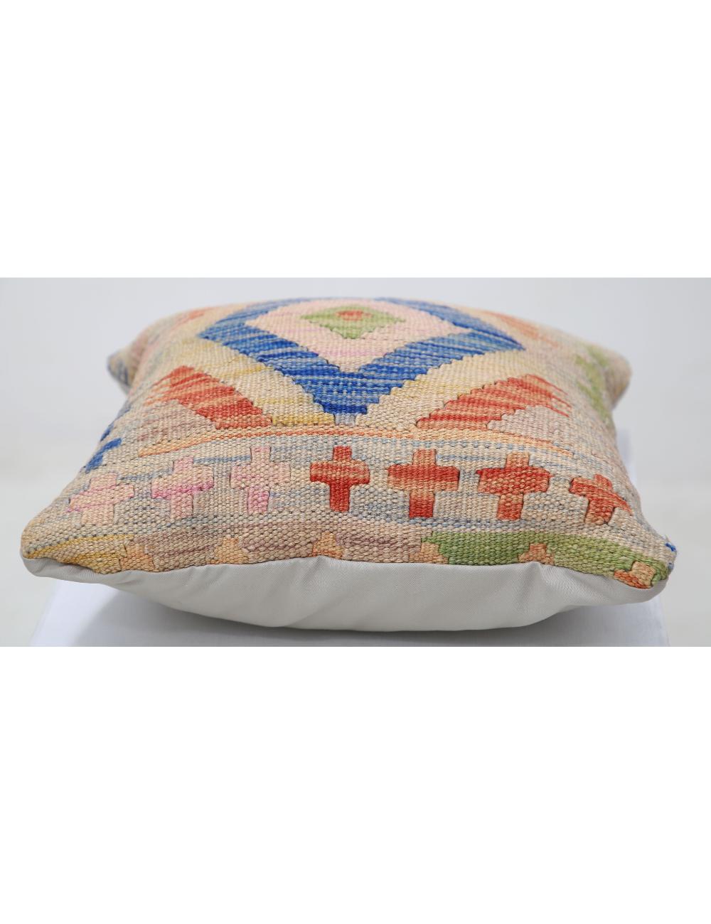 Pillows 1' 5" X 1' 5" Hand-Woven Wool Pillow 1' 5" X 1' 5" (43 X 43) / Multi / Multi