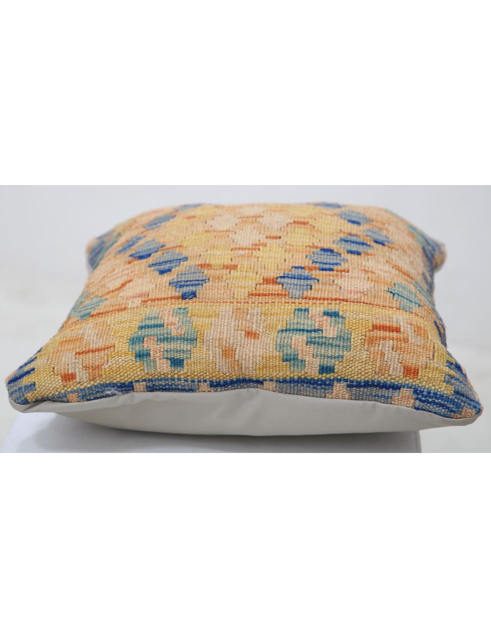 Pillows 1' 5" X 1' 5" Hand-Woven Wool Pillow 1' 5" X 1' 5" (43 X 43) / Multi / Multi