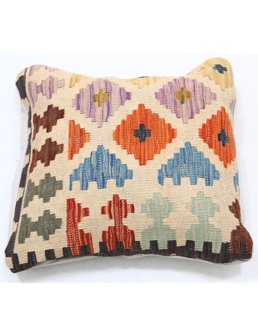 Pillows 1' 5" X 1' 5" Hand-Woven Wool Pillow 1' 5" X 1' 5" (43 X 43) / Multi / Multi