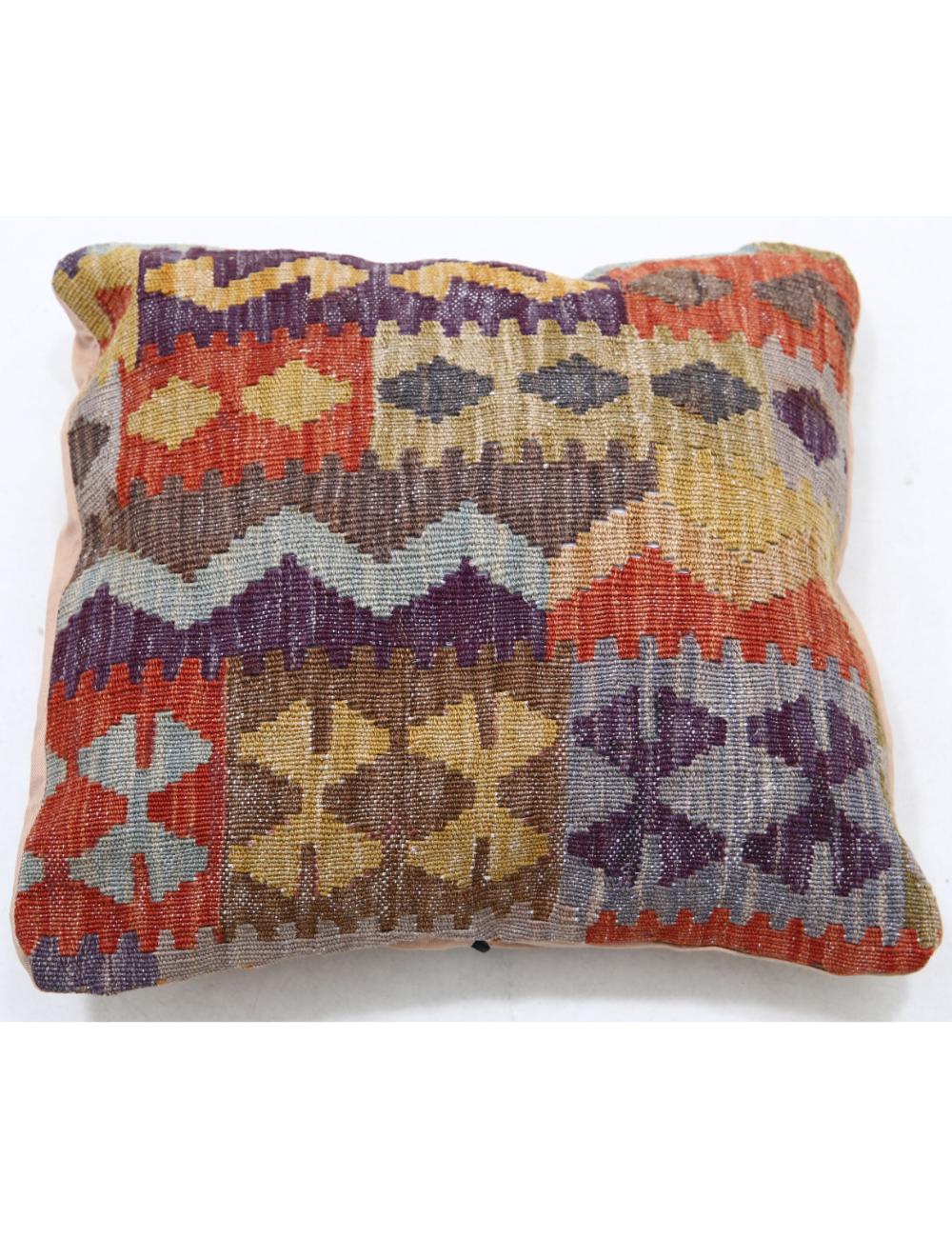 Pillows 1' 5" X 1' 5" Hand-Woven Wool Pillow 1' 5" X 1' 5" (43 X 43) / Multi / Multi