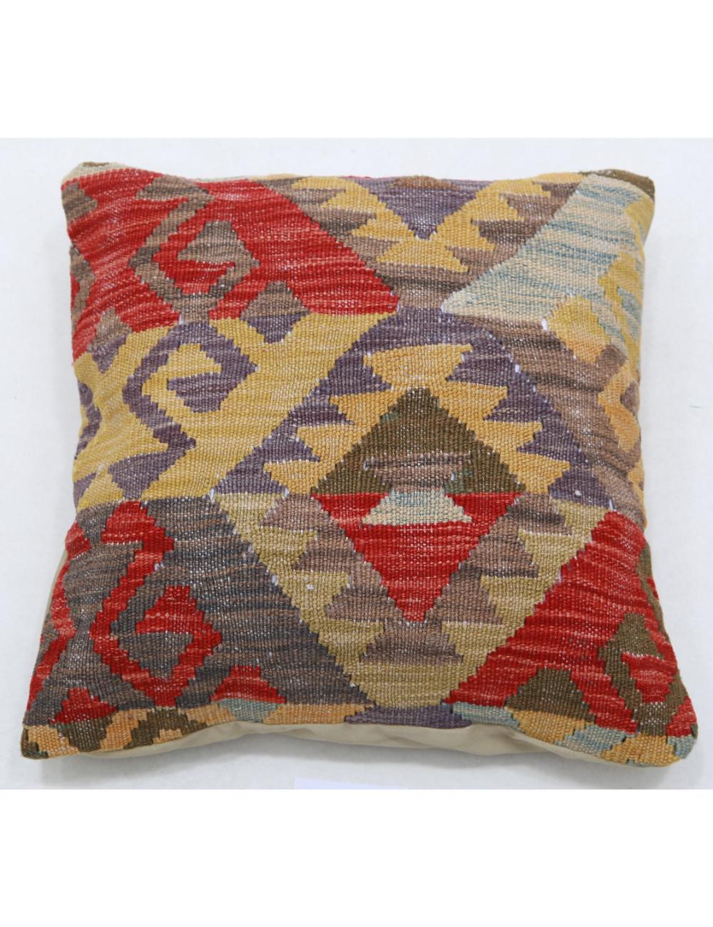 Pillows 1' 5" X 1' 5" Hand-Woven Wool Pillow 1' 5" X 1' 5" (43 X 43) / Multi / Multi