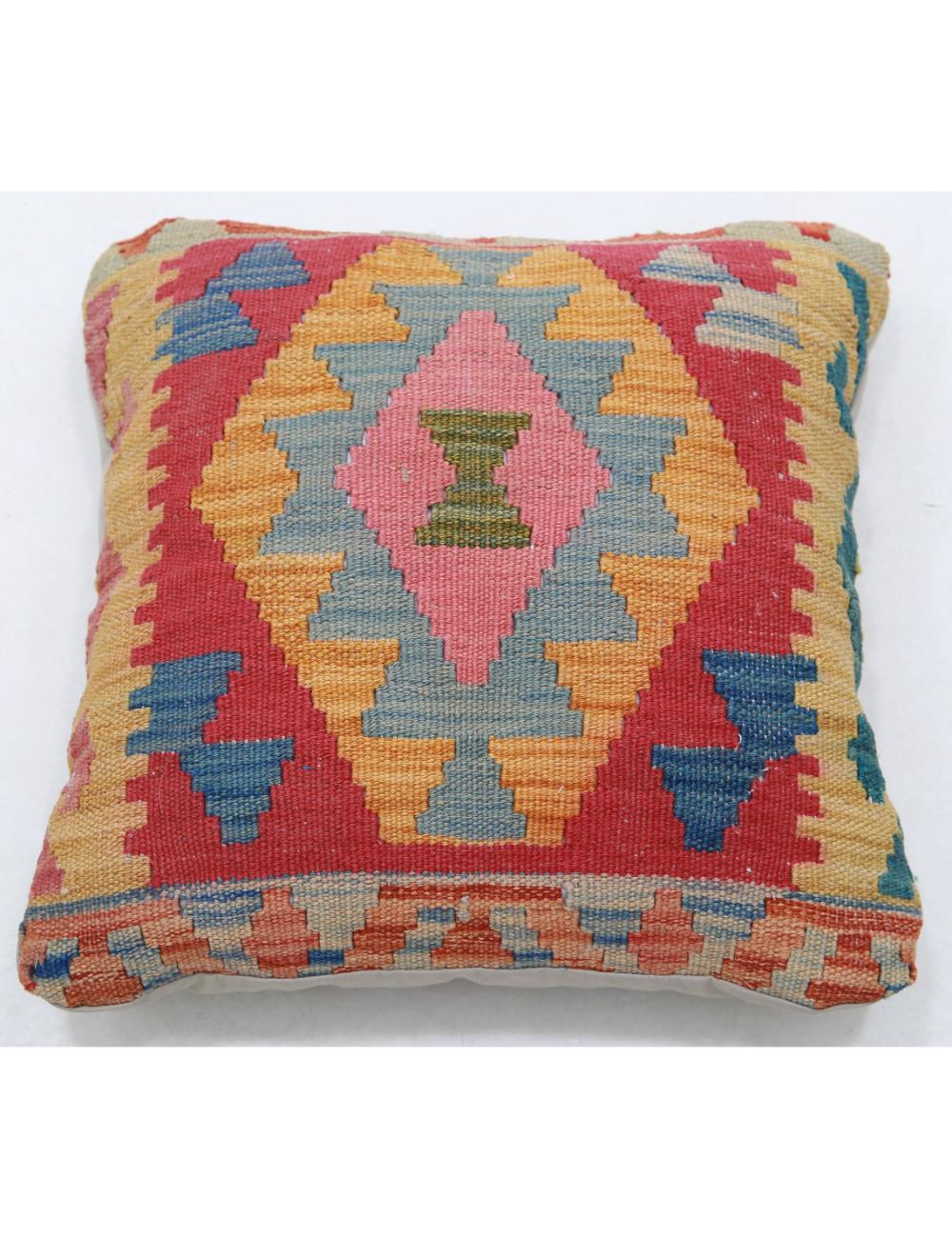 Pillows 1' 5" X 1' 5" Hand-Woven Wool Pillow 1' 5" X 1' 5" (43 X 43) / Multi / Multi