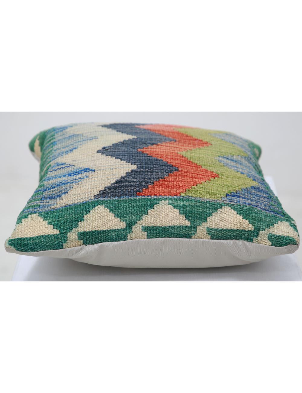 Pillows 1' 5" X 1' 5" Hand-Woven Wool Pillow 1' 5" X 1' 5" (43 X 43) / Multi / Multi