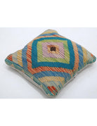 Pillows 1' 5" X 1' 5" Hand-Woven Wool Pillow 1' 5" X 1' 5" (43 X 43) / Multi / Multi