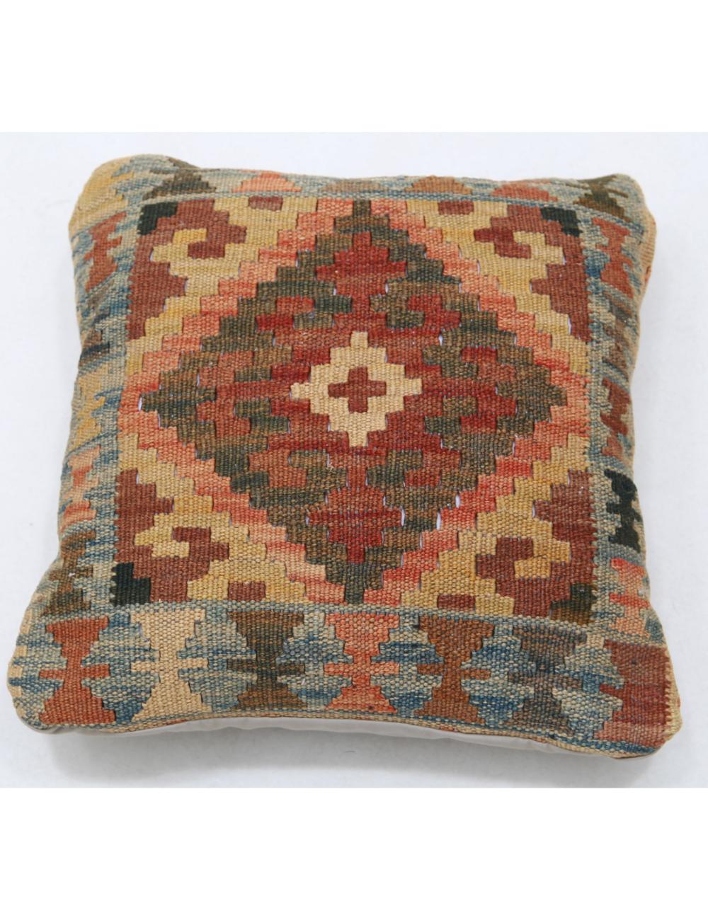 Pillows 1' 5" X 1' 5" Hand-Woven Wool Pillow 1' 5" X 1' 5" (43 X 43) / Multi / Multi