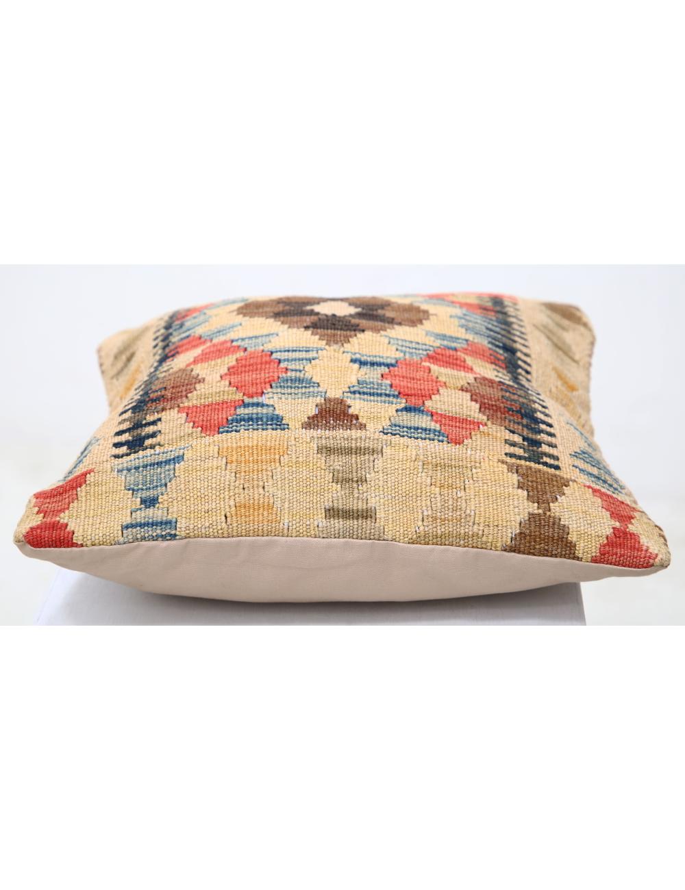 Pillows 1' 5" X 1' 5" Hand-Woven Wool Pillow 1' 5" X 1' 5" (43 X 43) / Multi / Multi