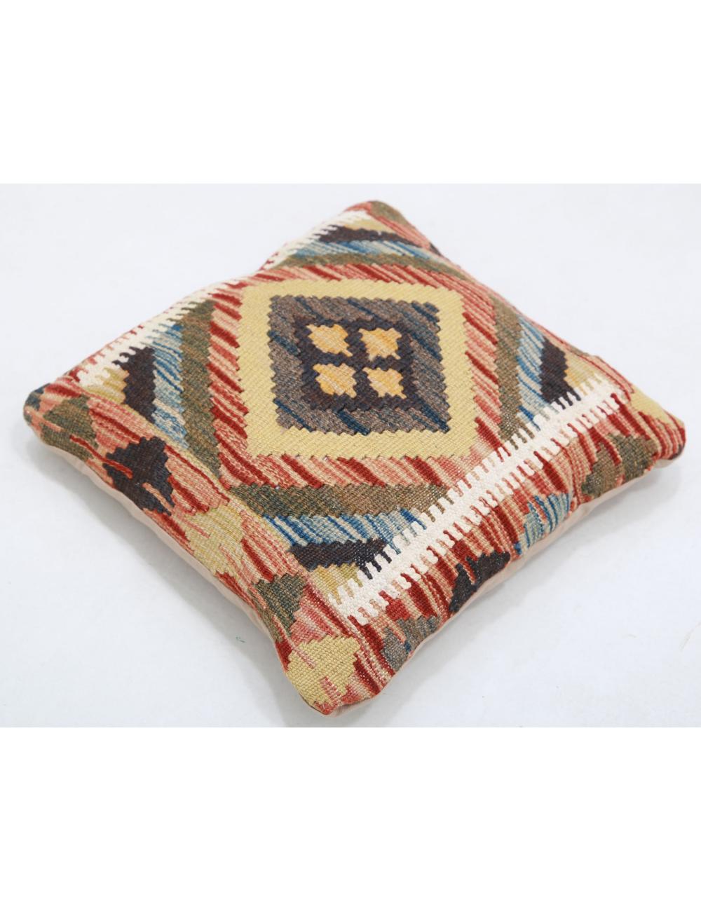 Pillows 1' 5" X 1' 5" Hand-Woven Wool Pillow 1' 5" X 1' 5" (43 X 43) / Multi / Multi