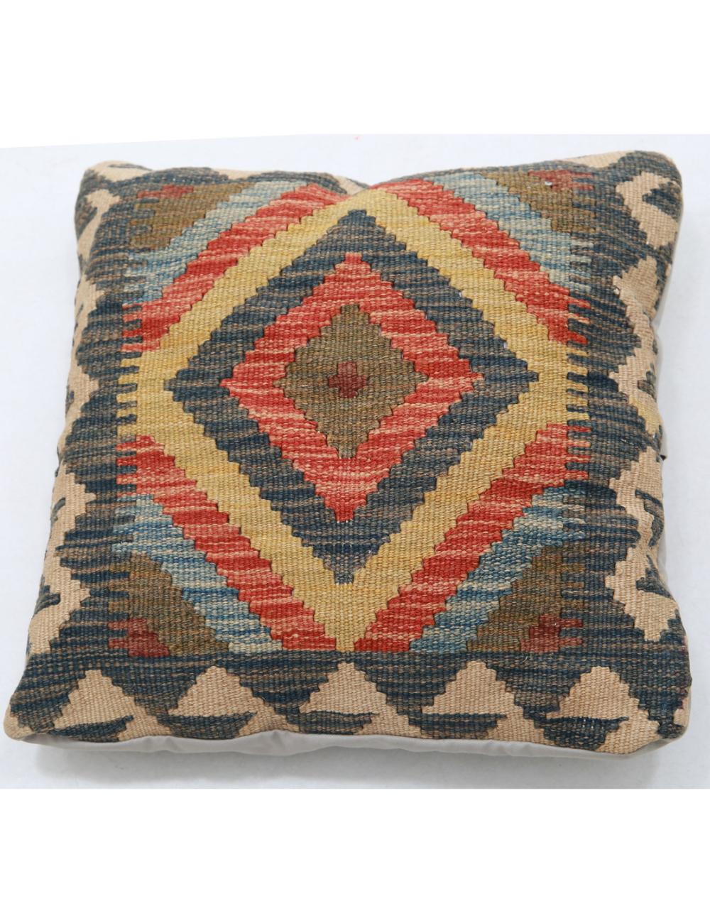 Pillows 1' 5" X 1' 5" Hand-Woven Wool Pillow 1' 5" X 1' 5" (43 X 43) / Multi / Multi