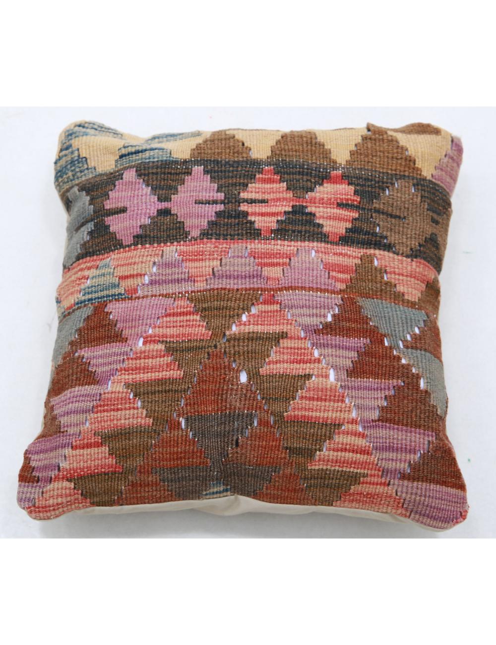 Pillows 1' 5" X 1' 5" Hand-Woven Wool Pillow 1' 5" X 1' 5" (43 X 43) / Multi / Multi