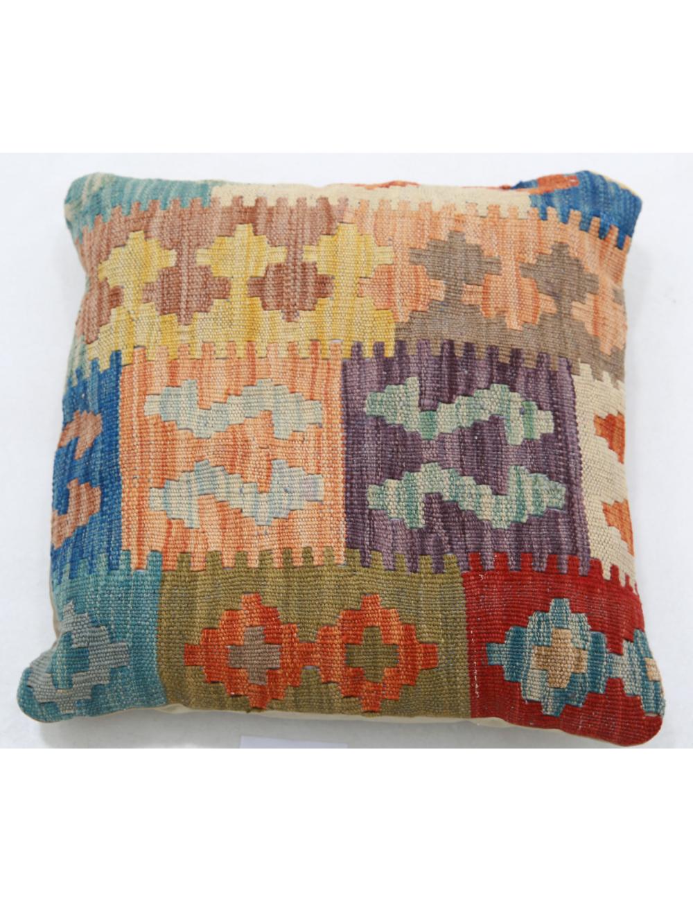 Pillows 1' 5" X 1' 5" Hand-Woven Wool Pillow 1' 5" X 1' 5" (43 X 43) / Multi / Multi