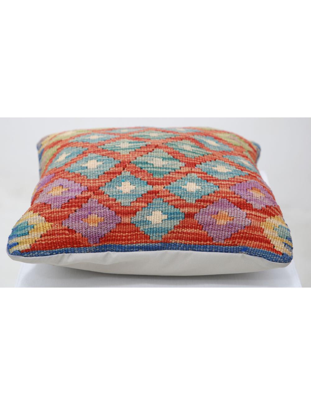 Pillows 1' 5" X 1' 5" Hand-Woven Wool Pillow 1' 5" X 1' 5" (43 X 43) / Multi / Multi