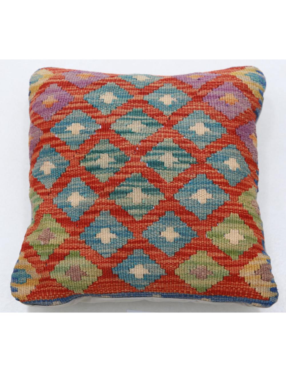 Pillows 1' 5" X 1' 5" Hand-Woven Wool Pillow 1' 5" X 1' 5" (43 X 43) / Multi / Multi