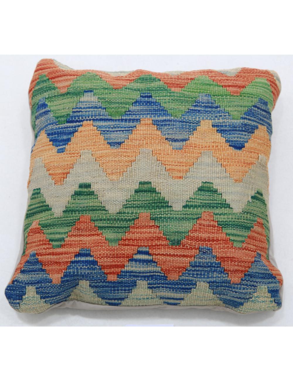 Pillows 1' 5" X 1' 5" Hand-Woven Wool Pillow 1' 5" X 1' 5" (43 X 43) / Multi / Multi