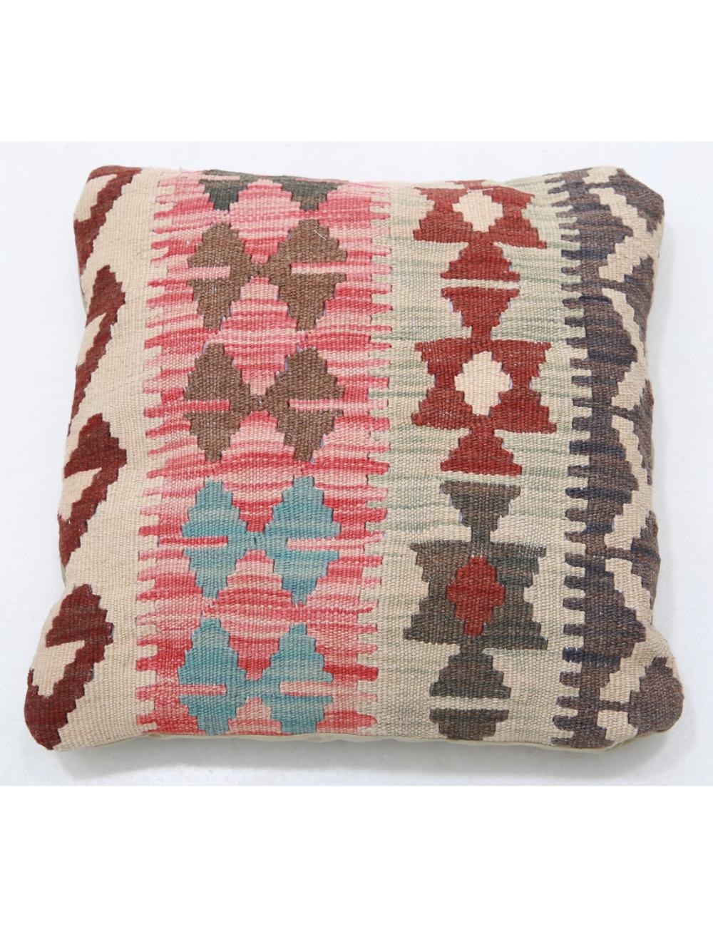 Pillows 1' 5" X 1' 5" Hand-Woven Wool Pillow 1' 5" X 1' 5" (43 X 43) / Multi / Multi