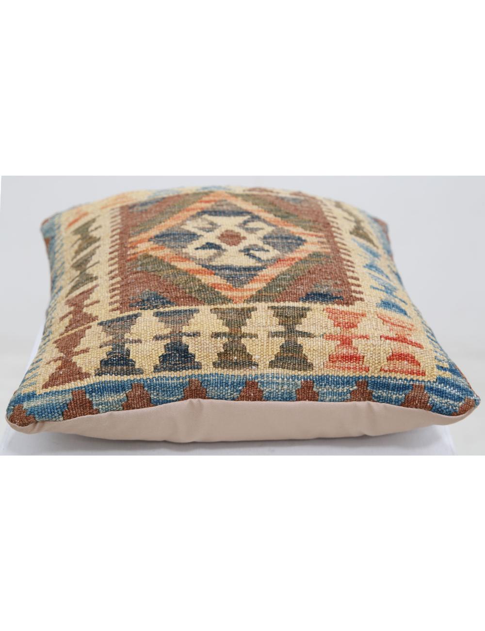 Pillows 1' 5" X 1' 5" Hand-Woven Wool Pillow 1' 5" X 1' 5" (43 X 43) / Multi / Multi