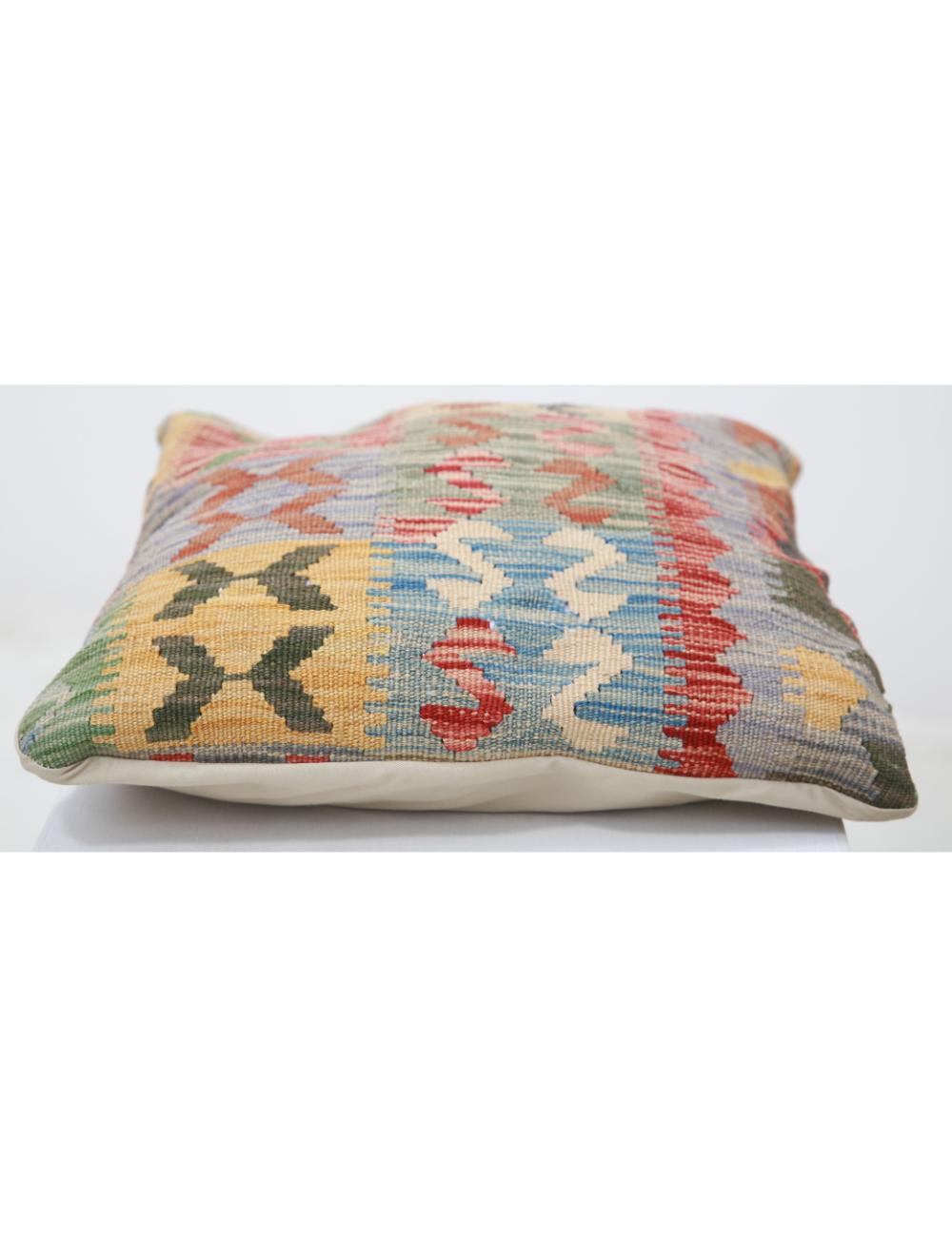 Pillows 1' 5" X 1' 5" Hand-Woven Wool Pillow 1' 5" X 1' 5" (43 X 43) / Multi / Multi