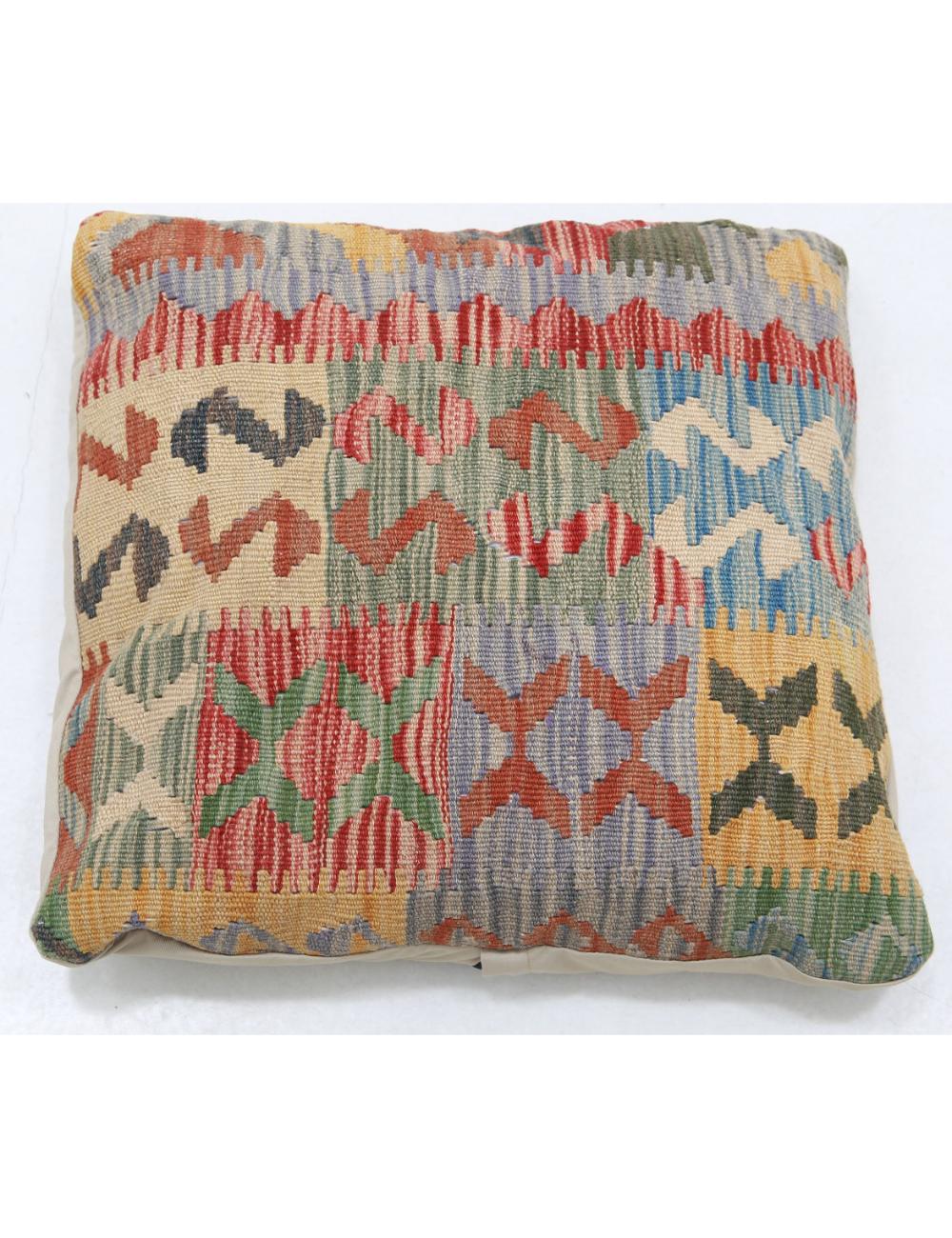 Pillows 1' 5" X 1' 5" Hand-Woven Wool Pillow 1' 5" X 1' 5" (43 X 43) / Multi / Multi